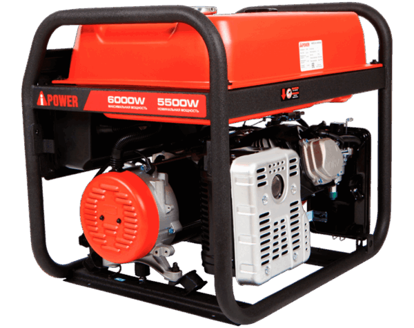 Бензиновый генератор A-iPower A6000EAX с электростартером, 5.5 кВт, 230В